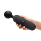 Verwarmende Siliconen Massagestaf - Zwart - Pleasureplay Massagetoestellen WandsXR Brands