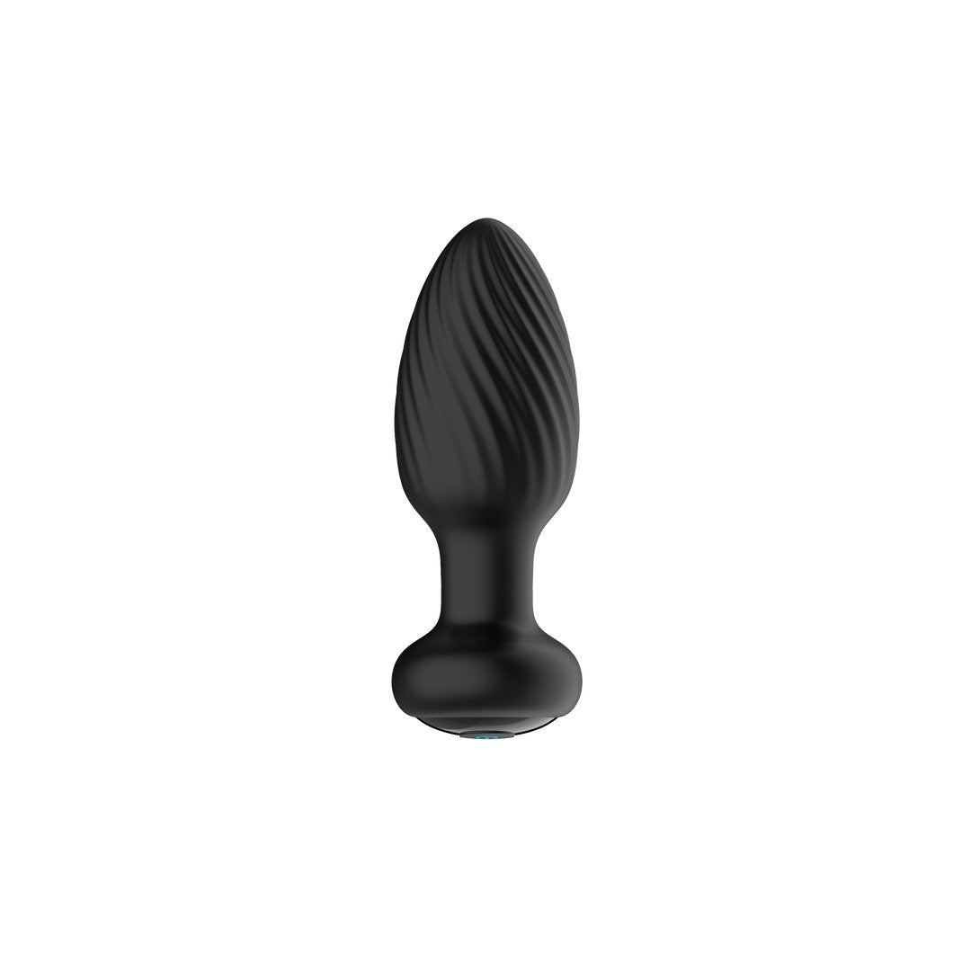 'Tornado Remote Controlled Roterende Butt Plug met 6 Trillingsmodi - Zwart' - EroticToyzButtplugs Anale Dildo's VibrerendNexus