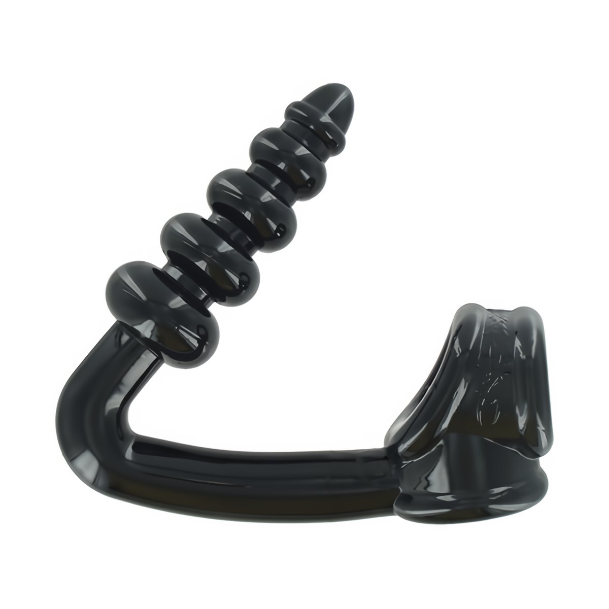 'Tower Cock Ring met Anale Stimulator - Zwart' - EroticToyzBall StrapsXR Brands