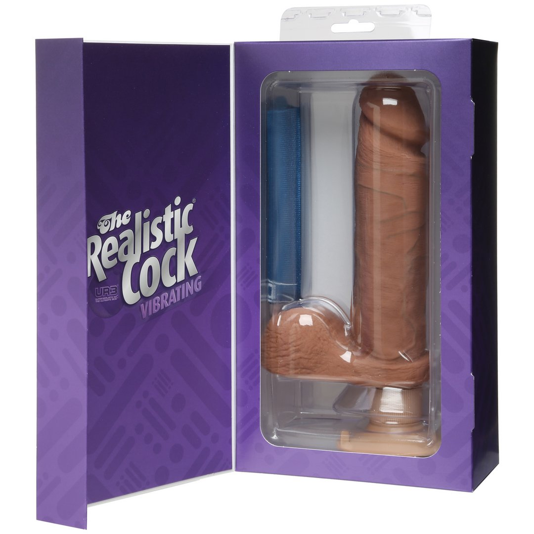 Trillende ULTRASKYN Dildo - 20 cm met Zuignapbasis - EroticToyzRealistische VibratorsDoc Johnson