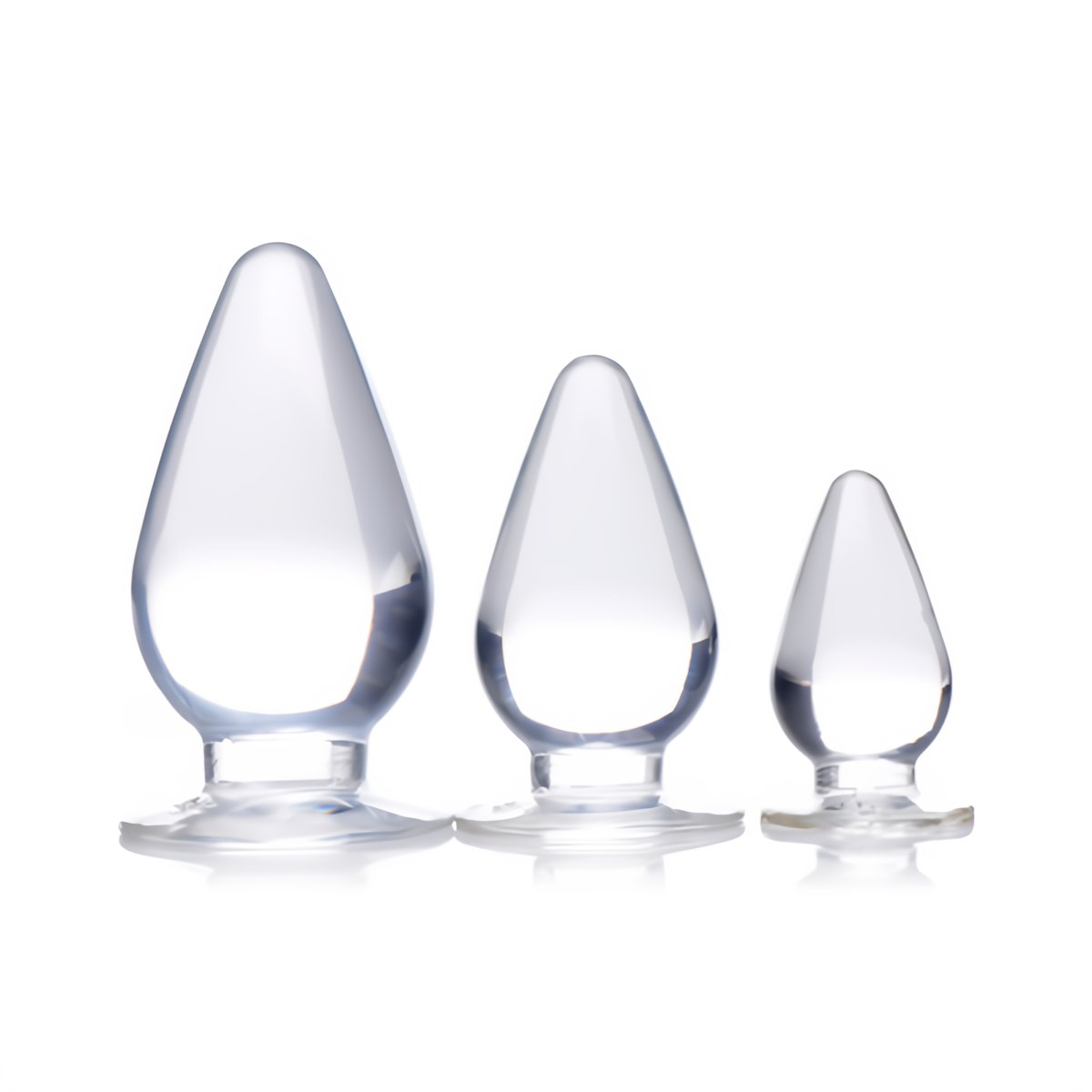 'Triple Cones Butt Plug Set 3 Stuks - Transparant' - EroticToyzButtplugs Anale Dildo's Niet VibrerendXR Brands