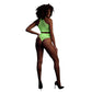 Turtle Neck Crop Top en High Waist Slip - Neon Groen - Pleasureplay 2 - Delige SetOuch! by Shots