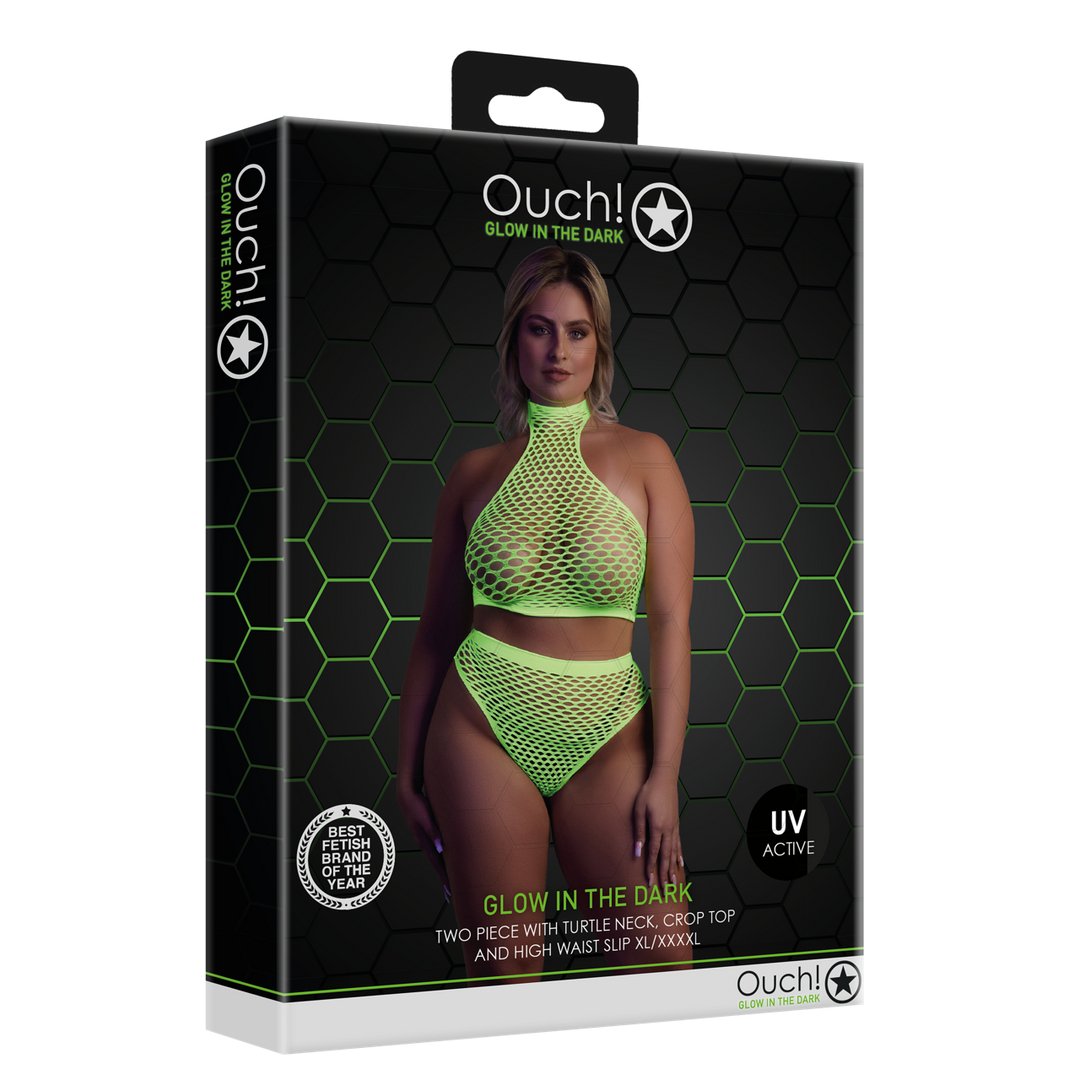 Turtle Neck and High Waist Slip - EroticToyzProducten,Lingerie,Lingerie voor Haar,2 - Delige Set,,Ouch! by Shots