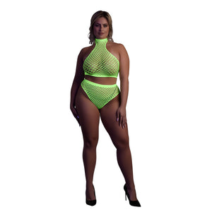 Turtle Neck and High Waist Slip - EroticToyzProducten,Lingerie,Lingerie voor Haar,2 - Delige Set,,Ouch! by Shots