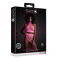Turtle Neck Crop Top en High Waist Slip Set - Neon Pink - Pleasureplay 2 - Delige SetOuch! by Shots