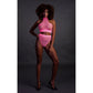 Turtle Neck Crop Top en High Waist Slip Set - Neon Pink - Pleasureplay 2 - Delige SetOuch! by Shots