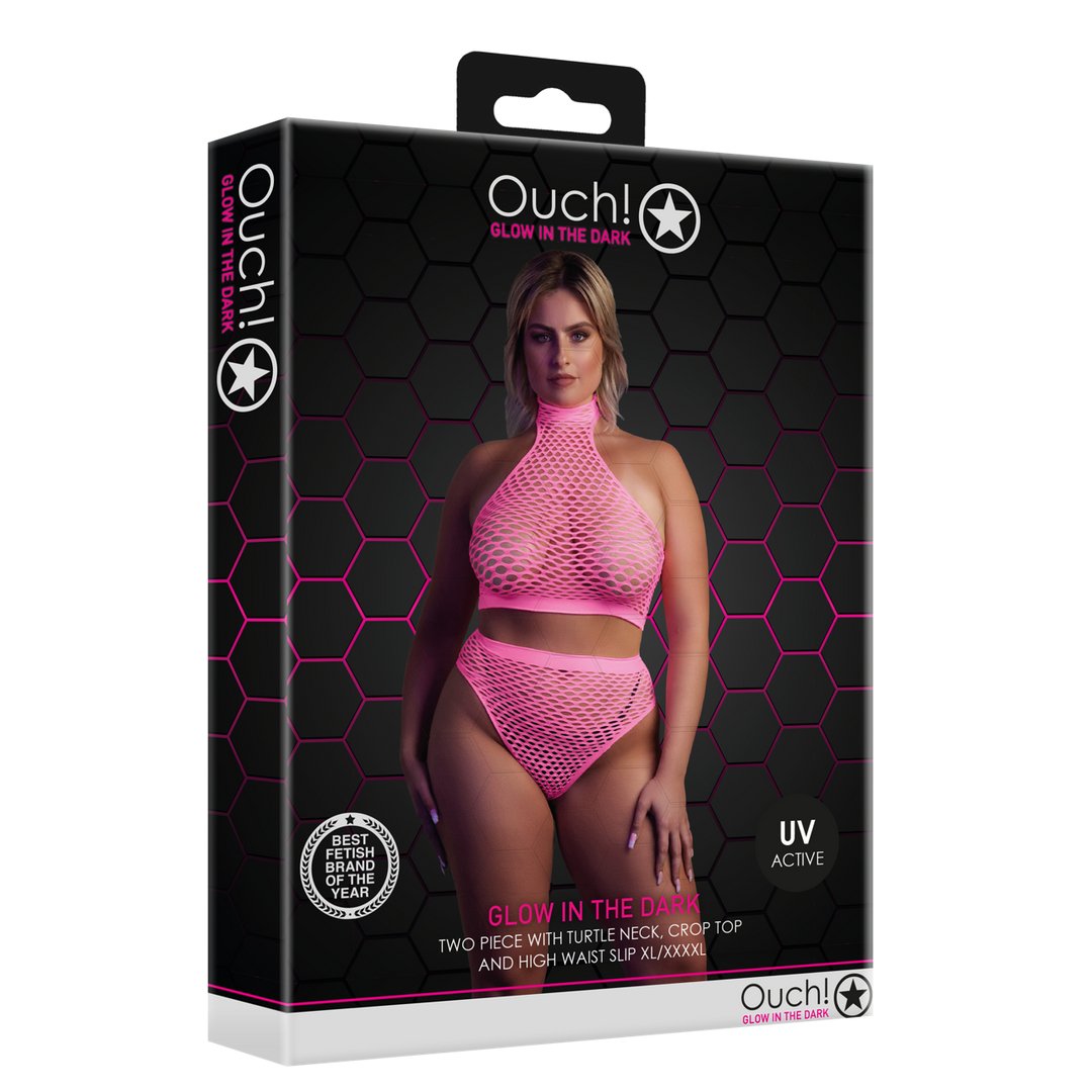 Turtle Neck and High Waist Slip - EroticToyzProducten,Lingerie,Lingerie voor Haar,2 - Delige Set,,Ouch! by Shots