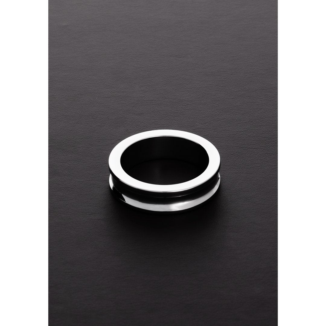 Underlying Cock Ring 4,5 cm Roestvrij Staal - Zilver - EroticToyzCockringenSteel by Shots