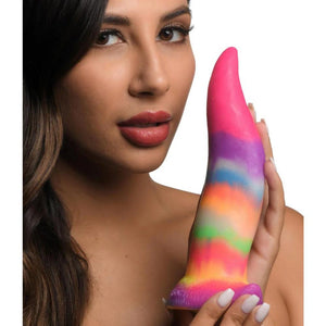 Unicorn Glow - in - the - Dark Silicone Dildo met Zuignap - Regenboog - EroticToyzNiet - Fallische Dildo'sXR Brands