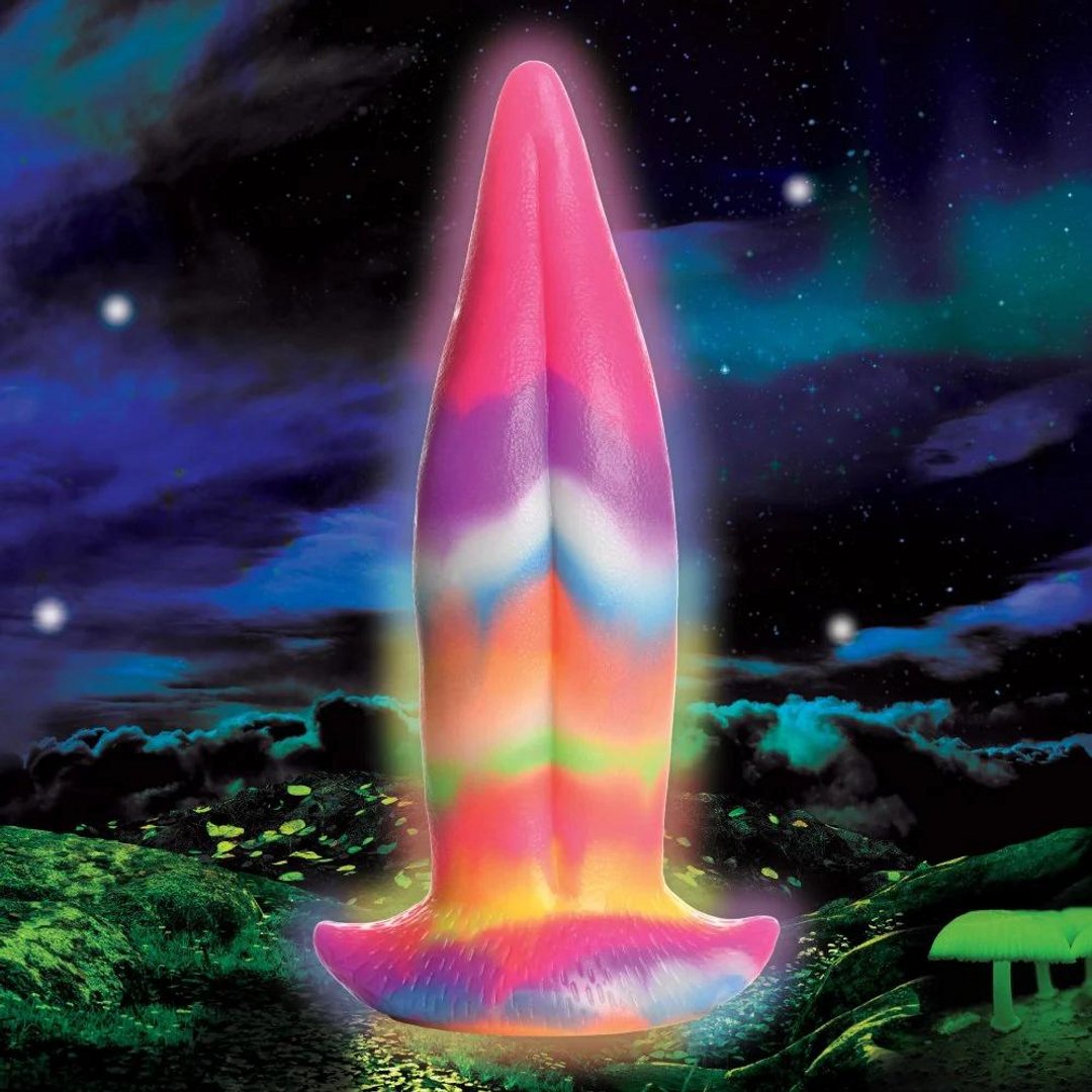 Unicorn Glow - in - the - Dark Silicone Dildo met Zuignap - Regenboog - EroticToyzNiet - Fallische Dildo'sXR Brands