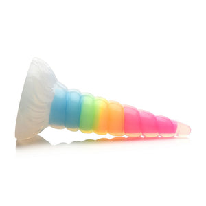 UniGlow Glow - in - the - Dark Dildo met Zuignap - Regenboog 19,6 cm - EroticToyzNiet - Fallische Dildo'sXR Brands