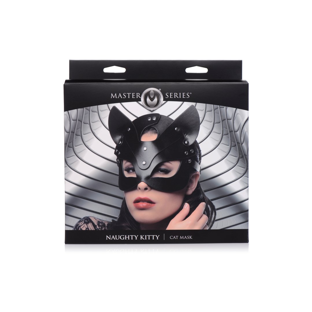 'Vegan Kattenmasker met Nikkelvrije Details - Zwart' - EroticToyzFetish MaskerXR Brands