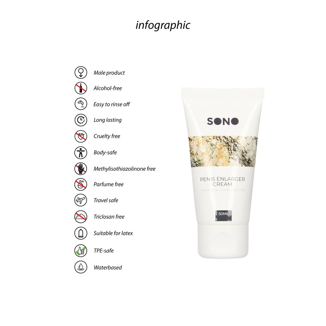 Vergrotende Crème voor de Penis - 50 ml - EroticToyzProducten,Veilige Seks, Verzorging Hulp,Stimulerende Middelen,Erectieformules,,GeslachtsneutraalSono by Shots