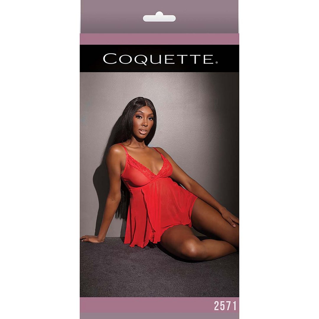 Verleidelijke Kant Babydoll en String - One Size - EroticToyzBabydollsCoquette