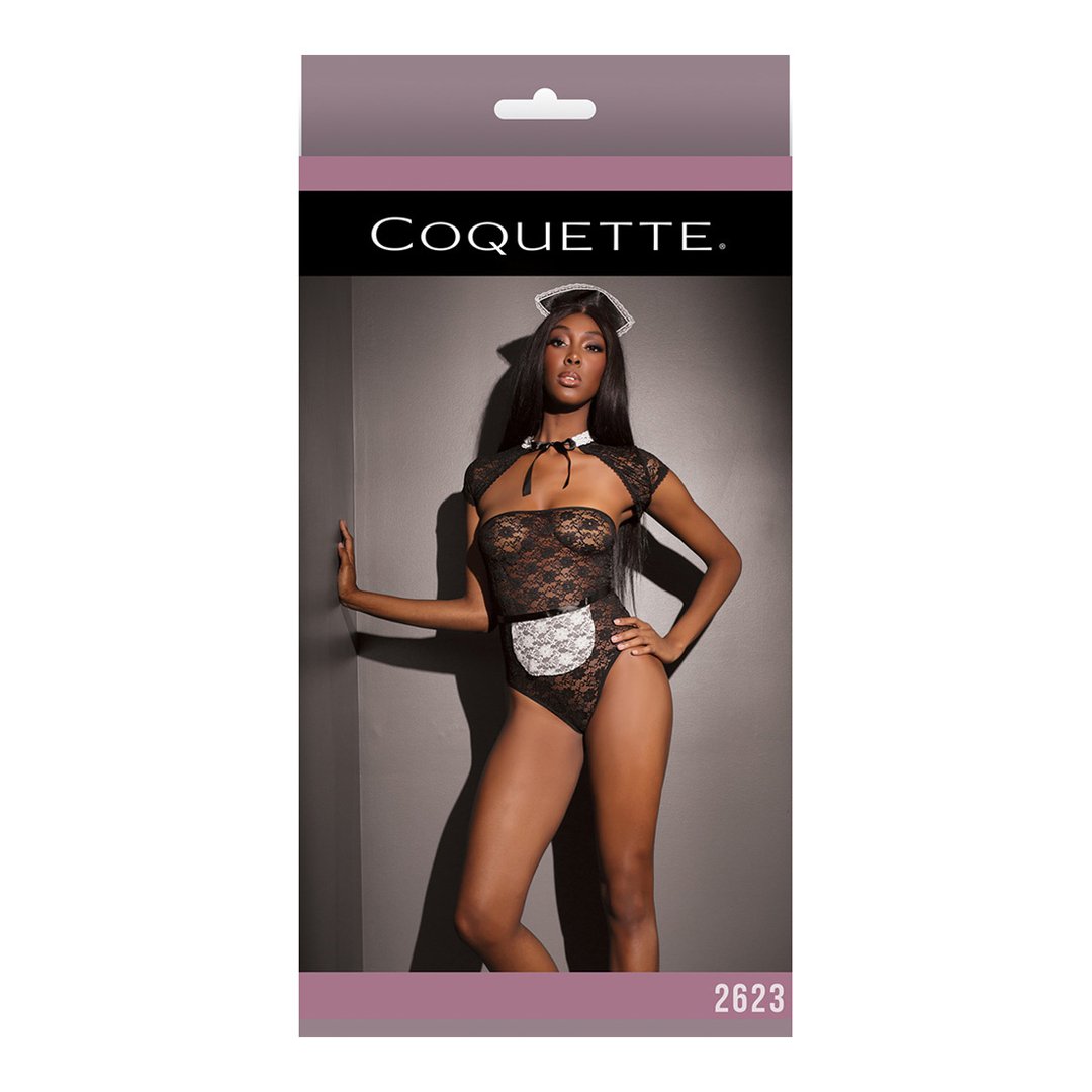 Verleidelijke Maid Teddy - Kant & Strapless - One Size - EroticToyzKostuumsCoquette