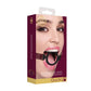 Silicone Open Ring Gag - Rood Met Gouden Details - Pleasureplay GagsOuch! by Shots