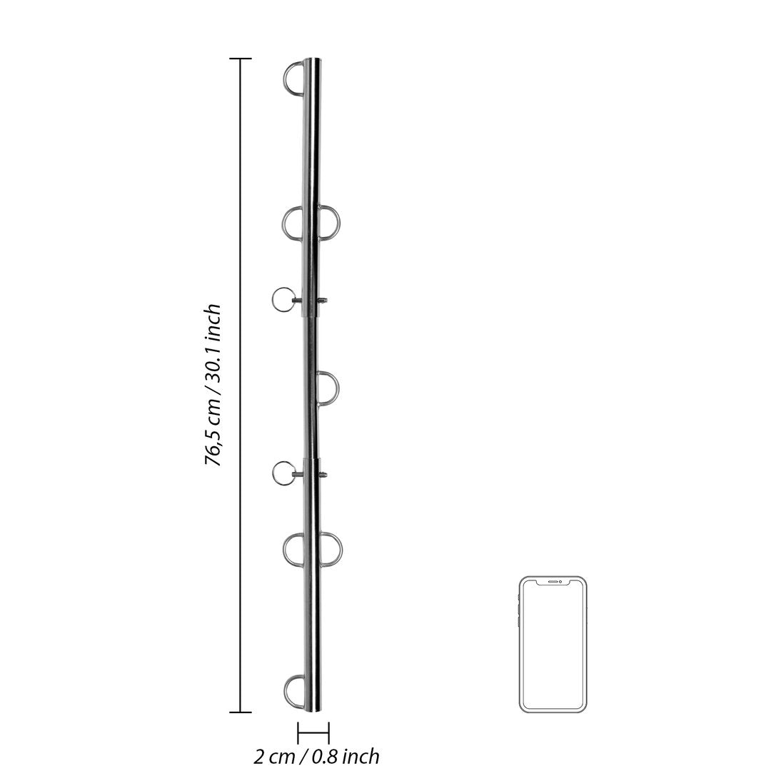 'Verstelbare Spreidstang met Meerdere Haken - Zilver' - EroticToyzSpreidersOuch! by Shots