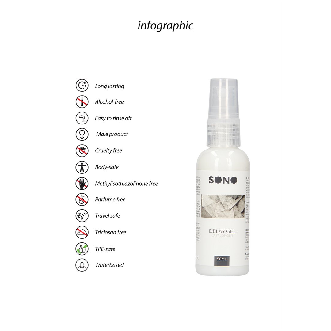 Vertragingsgel voor Orgasme - 50 ml - EroticToyzProducten,Veilige Seks, Verzorging Hulp,Stimulerende Middelen,Vertragingsproducten,,GeslachtsneutraalSono by Shots