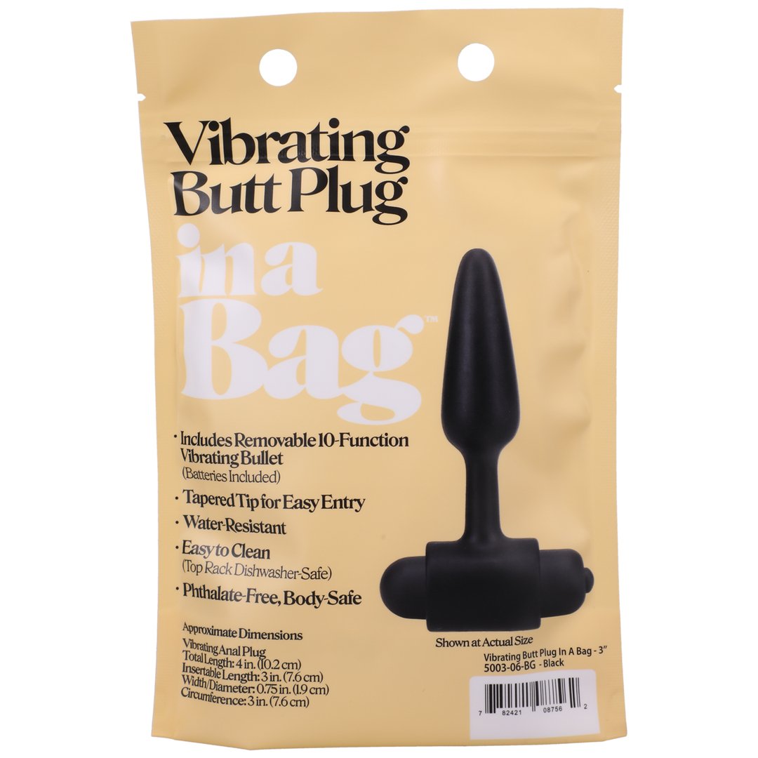 Vibrating Butt Plug - 8 cm - Black - EroticToyzProducten,Toys,Anaal Toys,Buttplugs Anale Dildo's,Buttplugs Anale Dildo's Vibrerend,Nieuwe Producten,,GeslachtsneutraalDoc Johnson