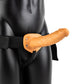 Vibrerende Holle Strap - On Dildo - 20,5 cm - Bruin - Pleasureplay HolRealRock by Shots