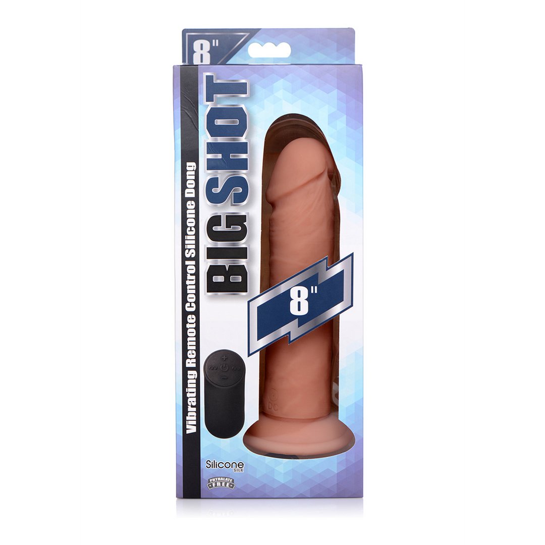 'Vibrating Silicone Dildo Met Afstandsbediening 20,5 cm - Zwart' - EroticToyzRealistische VibratorsCurve Toys