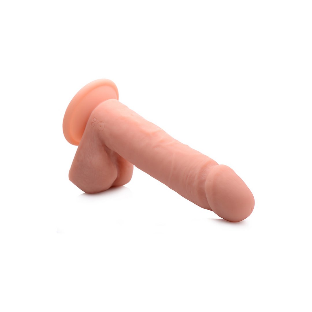 Vibrerende Afstandsbediening Silicone Dildo met Ballen - 20,5 cm - EroticToyzRealistische VibratorsCurve Toys