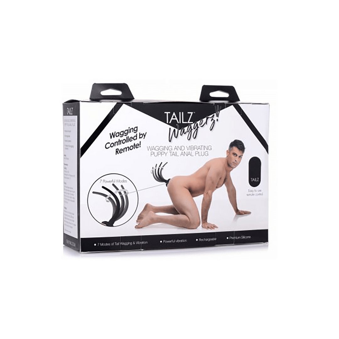 Vibrerende Puppy Staart Butt Plug - Zwart - Pleasureplay Buttplugs Anale Dildo's VibrerendXR Brands