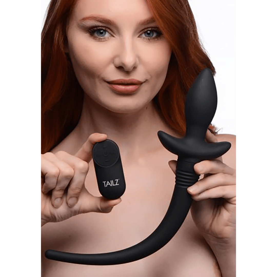 Vibrerende Puppy Staart Butt Plug - Zwart - Pleasureplay Buttplugs Anale Dildo's VibrerendXR Brands