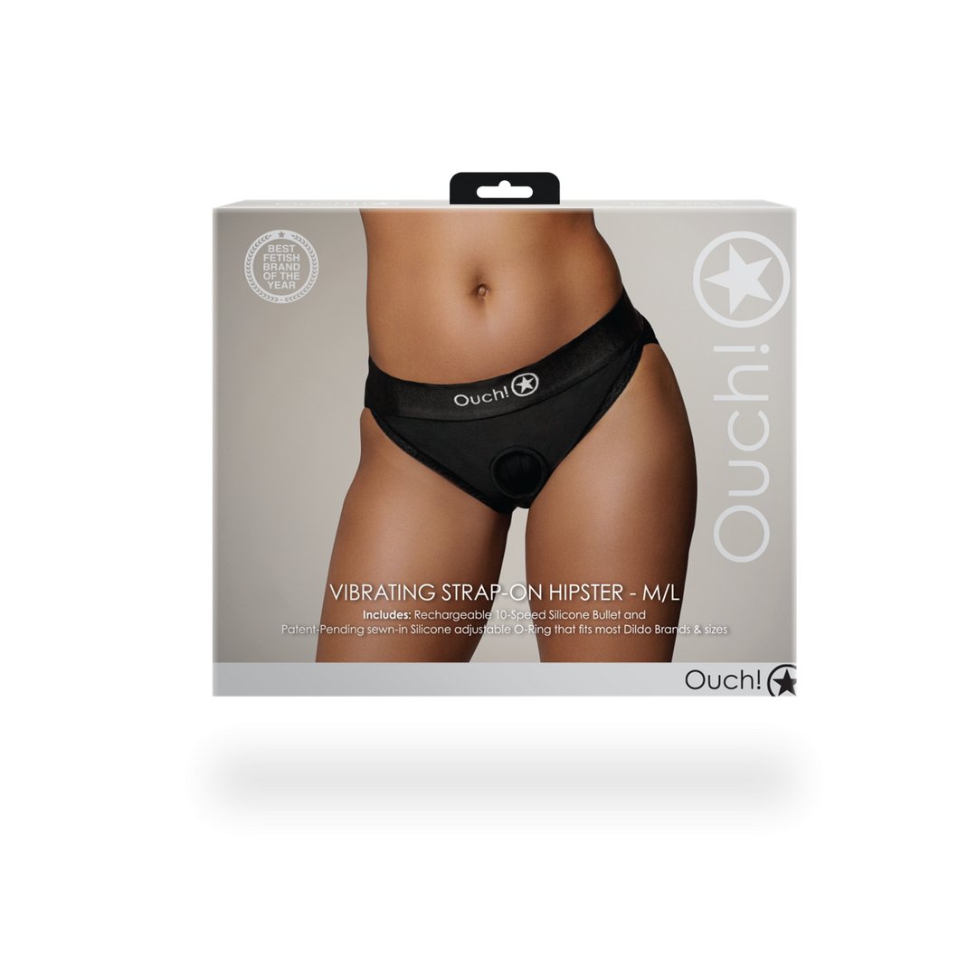 Vibrerende Strap - on Boxer - L - Zwart - EroticToyzVibrerende SlipjesOuch! by Shots