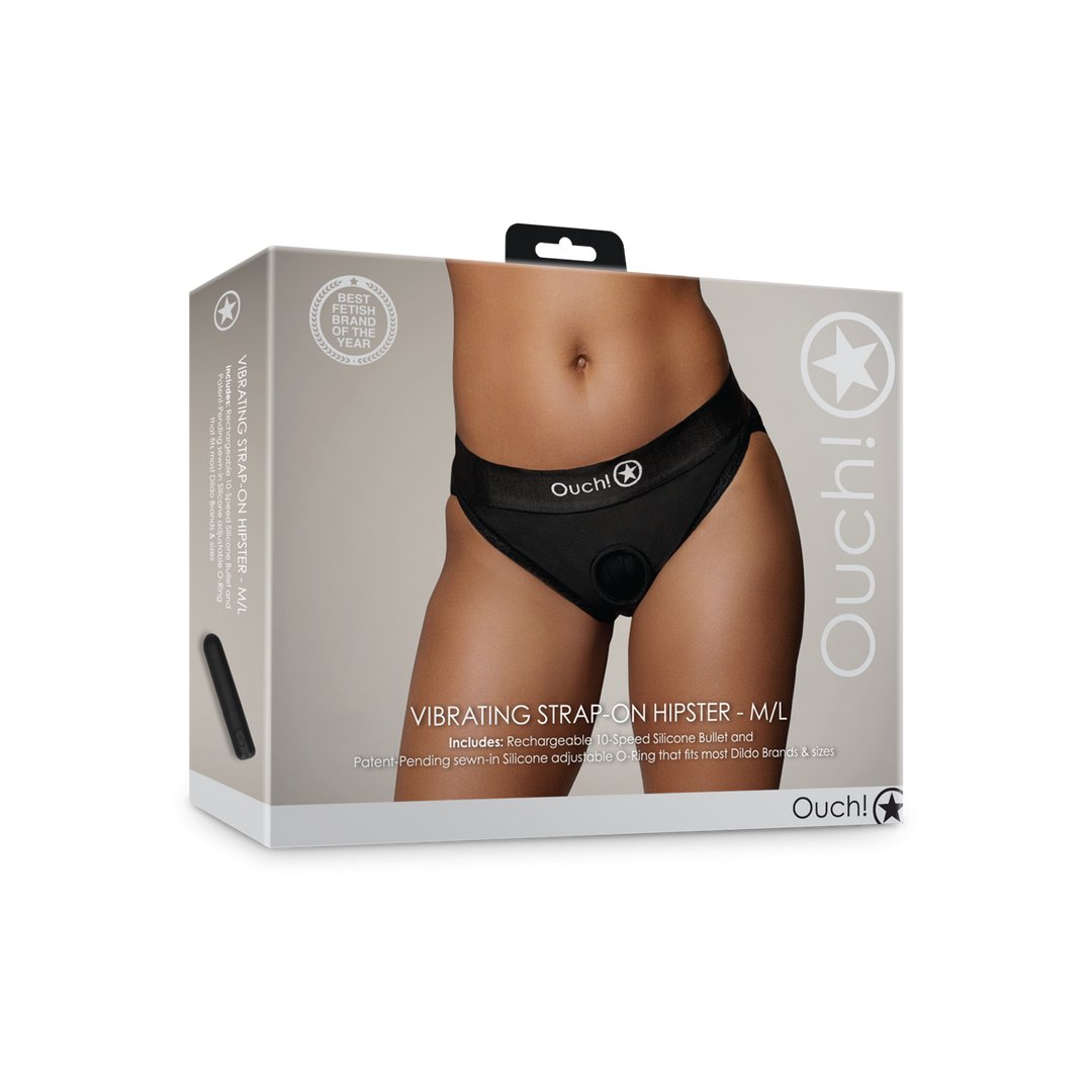 Vibrerende Strap - on Boxer - L - Zwart - EroticToyzVibrerende SlipjesOuch! by Shots