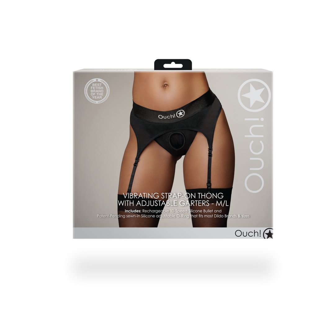 Vibrerende Strap - on Boxer - L - Zwart - EroticToyzVibrerende SlipjesOuch! by Shots