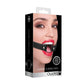 'Wrapped O - Ring Gag van PU - leer met Verstelbare Riem - Zwart' - EroticToyzGagsOuch! by Shots