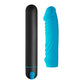 'XL Krachtige Bullet Vibrator met Geribbelde Siliconen Sleeve - Zwart' - EroticToyzKogel - en MinivibratorsXR Brands