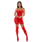 Bustier Set - Mesh - L - Pleasureplay 2 - Delige SetForplay