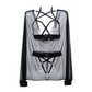 Allure Harness Set Zwart - Pleasureplay Strings en SlipjesAllure
